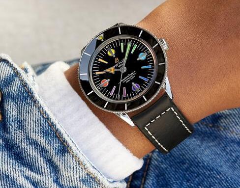 The colorful hour markers make the timepiece more eye-catching.