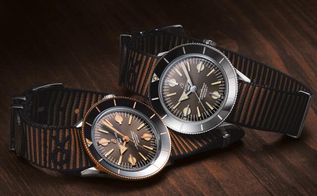 The two new Breitling Superocean Heritage’57 replica watches sport a distinctive look of retro style.